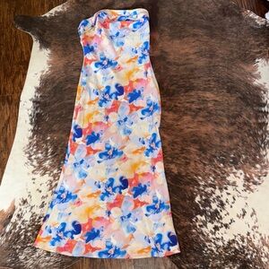 Floral Strapless Maxi Dress